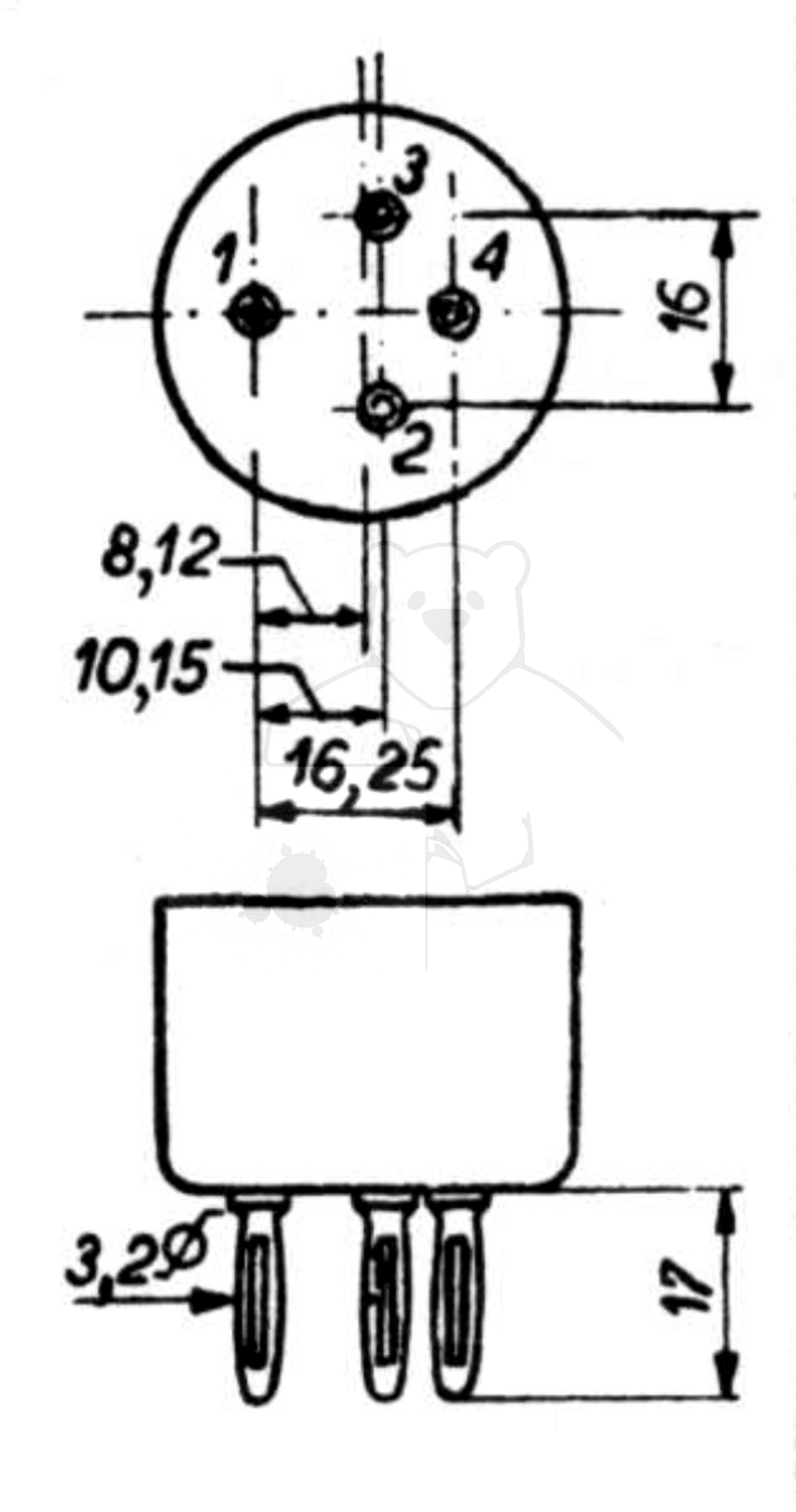 Fassung für Röhren mit: Europa, 4pol. aus: Das große Röhrenhandbuch, Franzis Verlag, 1995 München